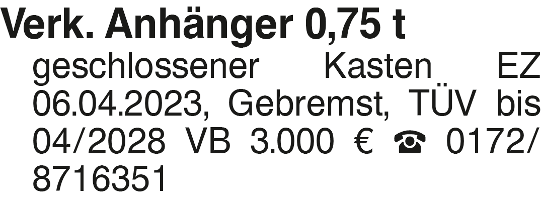 Vorschaubild der Anzeige, (Id: 2060928)