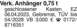 Vorschaubild der Anzeige, (Id: 2060928)