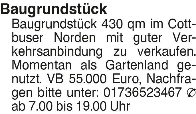 Vorschaubild der Anzeige, (Id: 2071247)