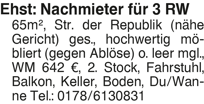Vorschaubild der Anzeige, (Id: 2082771)