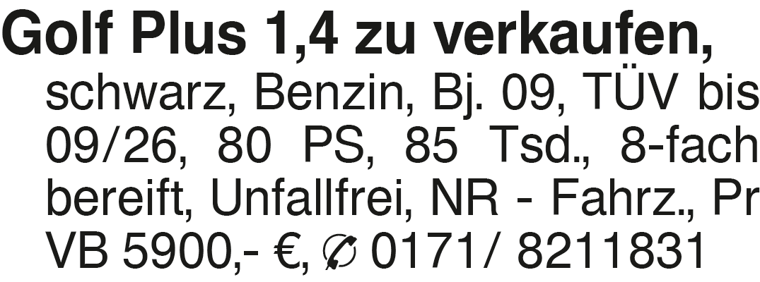 Vorschaubild der Anzeige, (Id: 1960430)