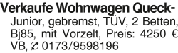 Vorschaubild der Anzeige, (Id: 2052048)