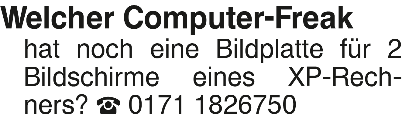 Vorschaubild der Anzeige, (Id: 2080481)