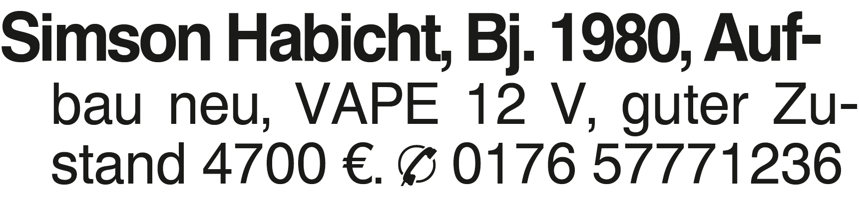 Vorschaubild der Anzeige, (Id: 2086407)