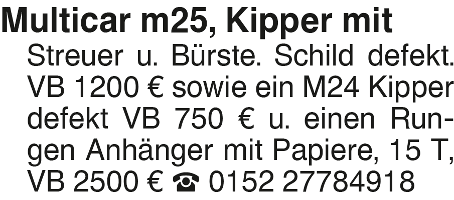 Vorschaubild der Anzeige, (Id: 2084760)